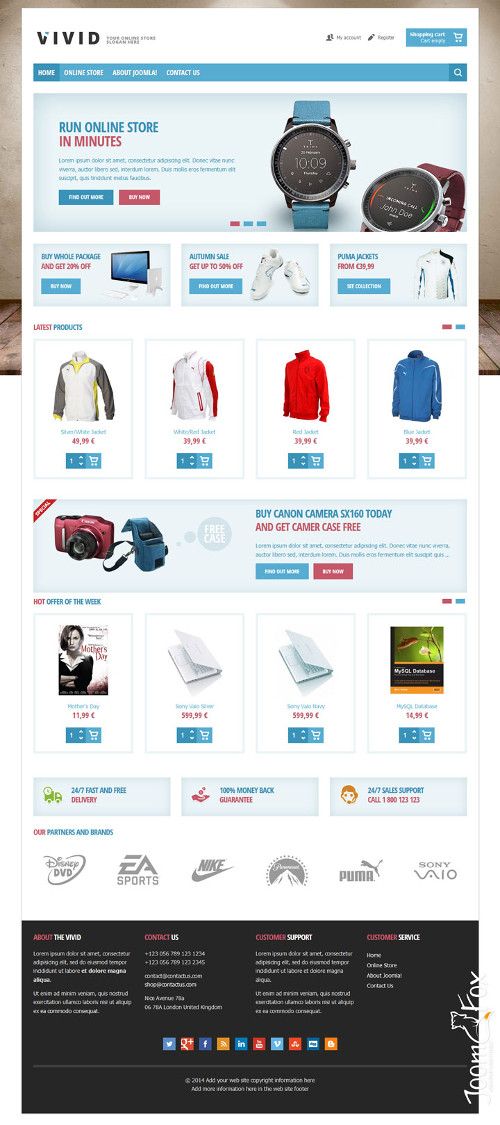 Joomla шаблон VirtuemartTemplates Vivid