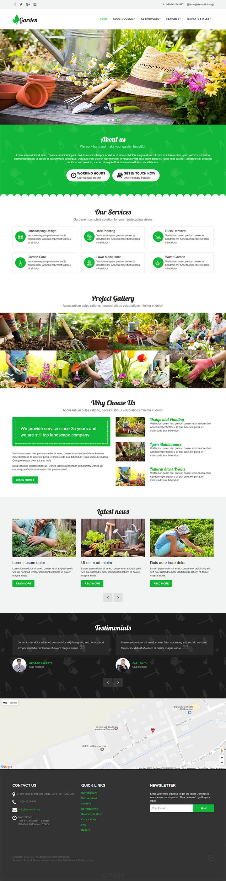 Joomla шаблон Vtem Garden