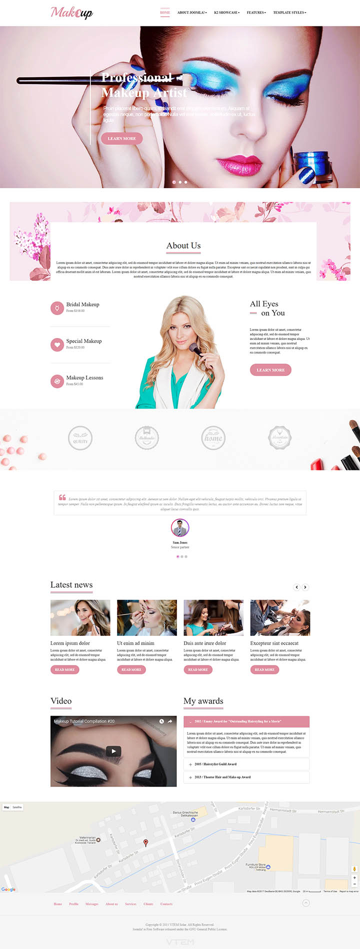 Joomla шаблон Vtem MakeUp