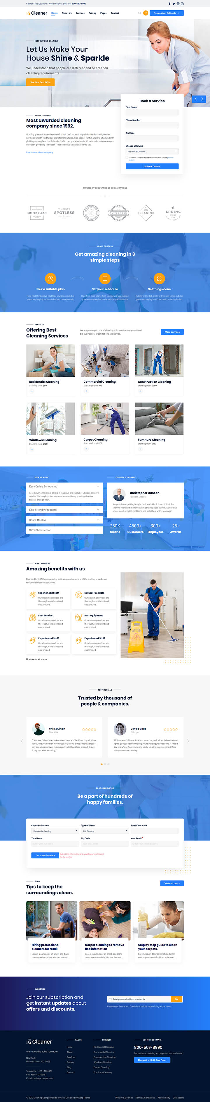 Joomla шаблон WarpTheme Cleaner Pro