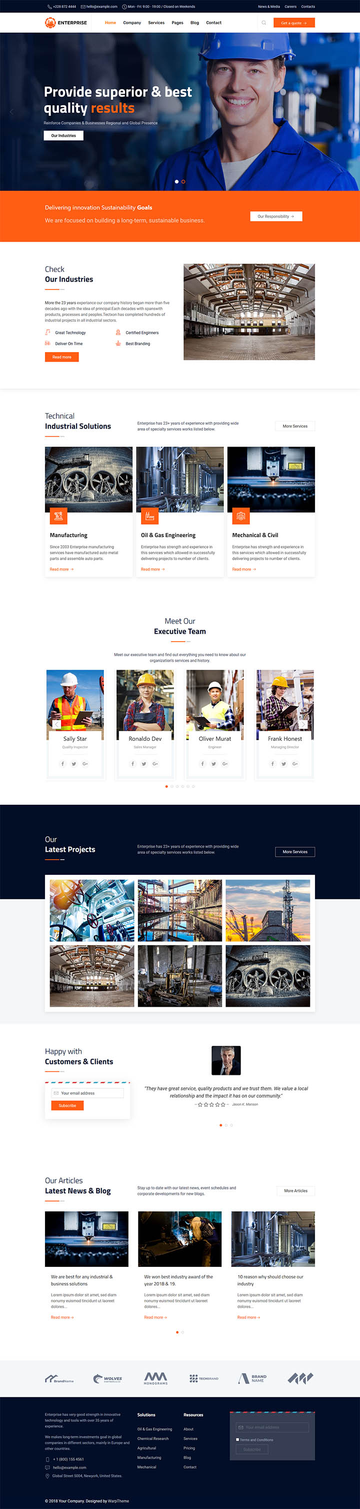 Joomla шаблон WarpTheme Enterprise II Pro