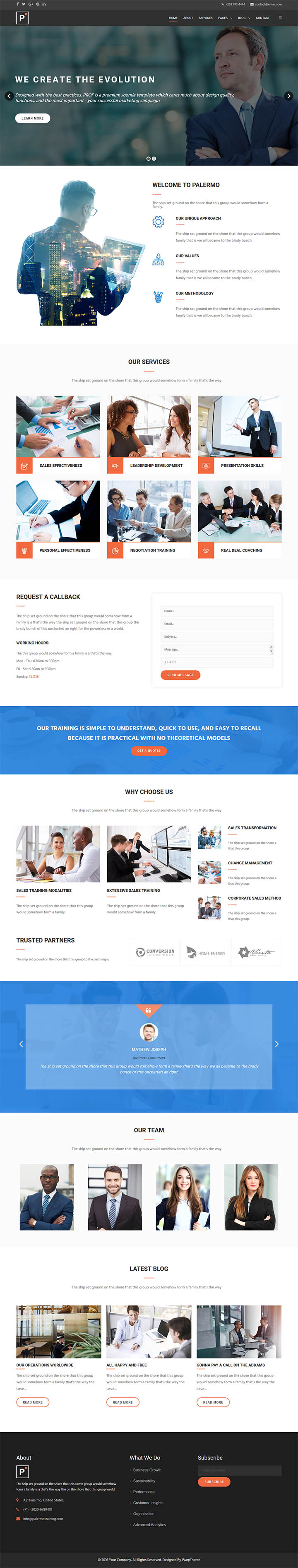 Joomla шаблон WarpTheme Prof Pro