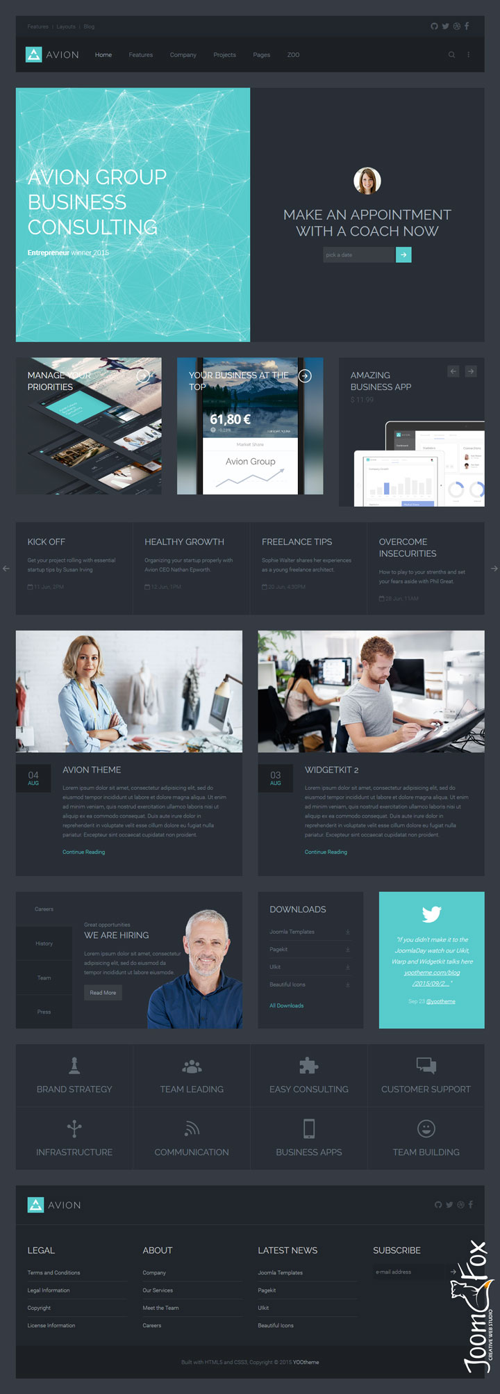 Joomla шаблон YOOtheme Avion