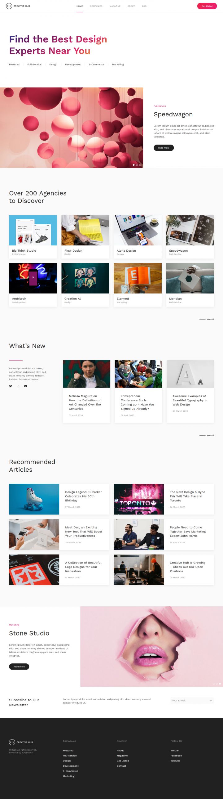 Joomla шаблон YOOtheme Creative Hub