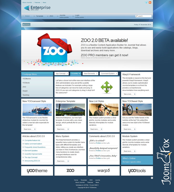 Joomla шаблон YOOtheme Enterprise