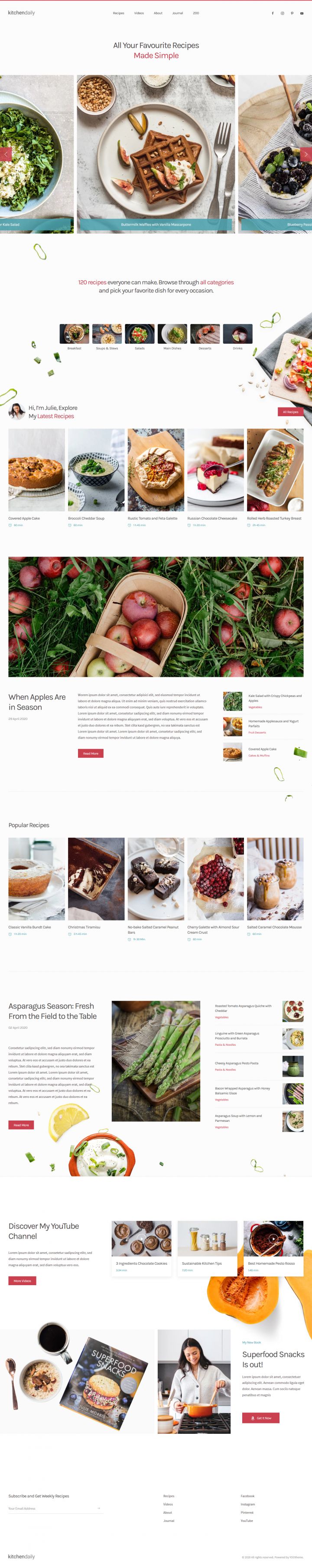 Joomla шаблон YOOtheme Kitchen Daily