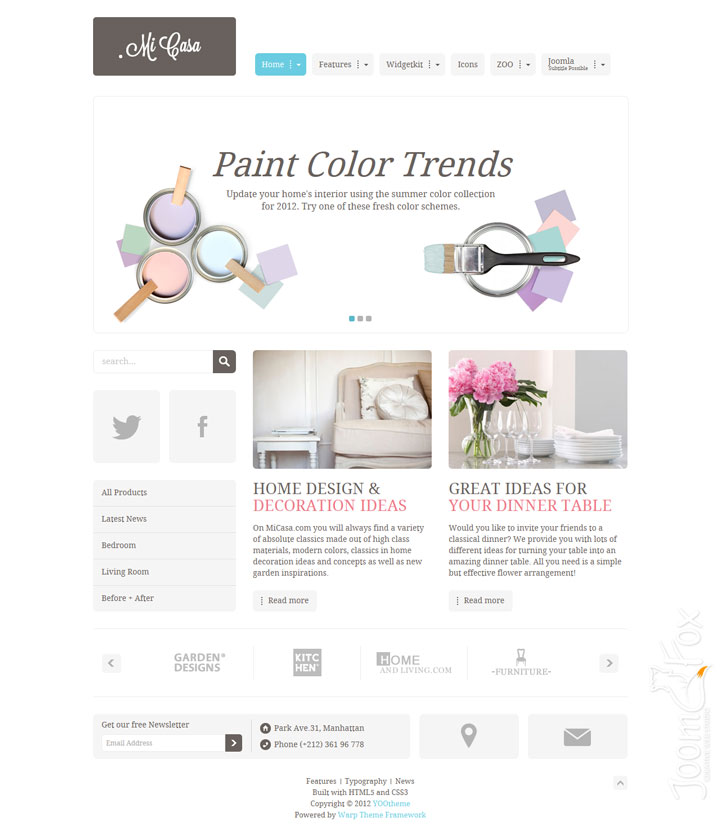 Joomla шаблон YOOtheme MiCasa