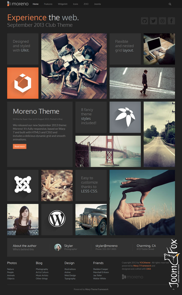 Joomla шаблон YOOtheme Moreno