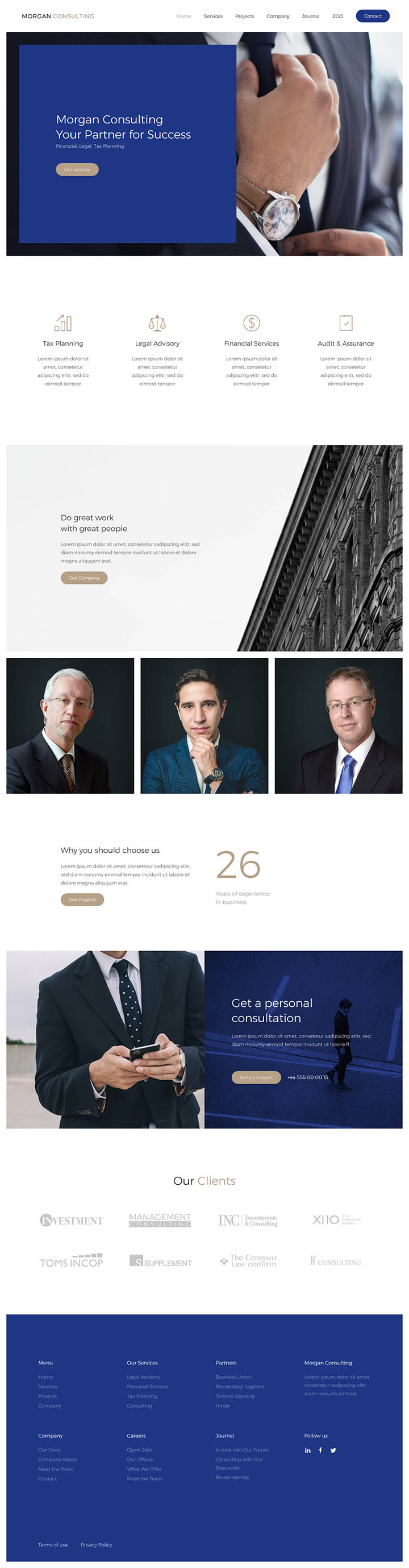 Joomla шаблон YOOtheme Morgan Consulting