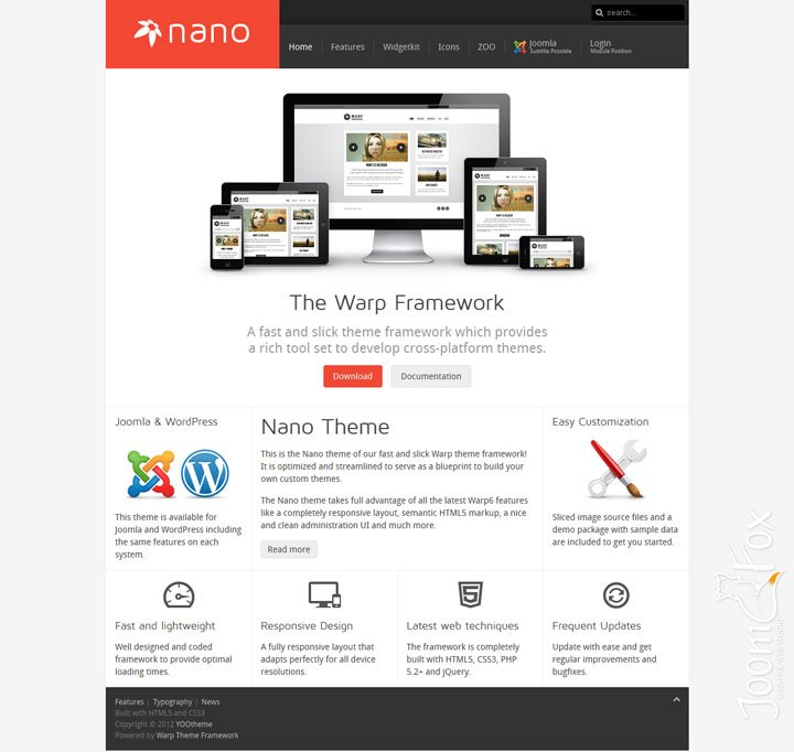 Joomla шаблон YOOtheme Nano 2