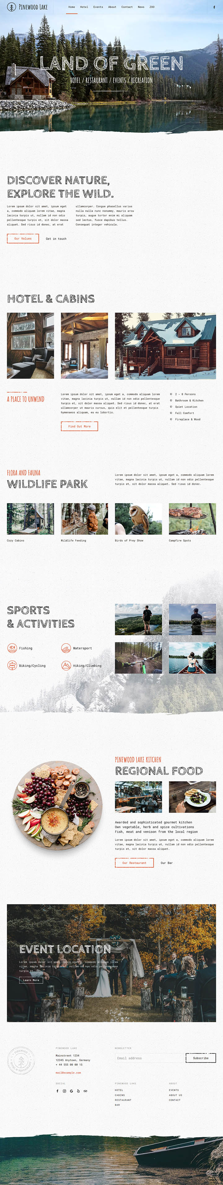 Joomla шаблон YOOtheme Pinewood Lake