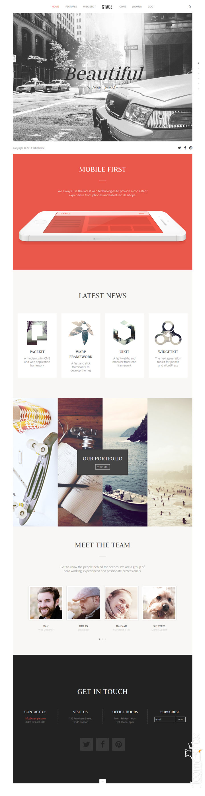 Joomla шаблон YOOtheme Stage