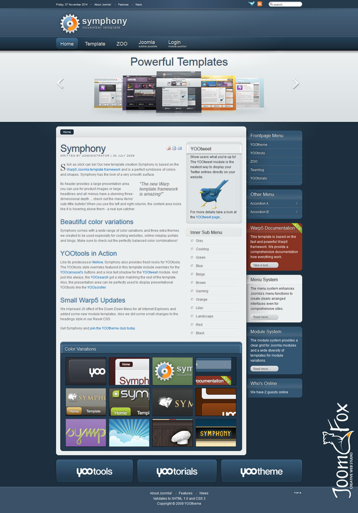 Joomla шаблон YOOtheme Symphony