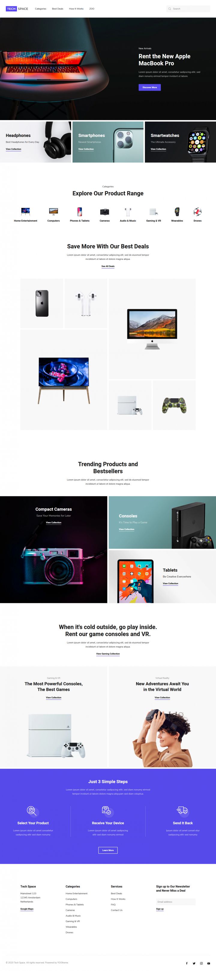 Joomla шаблон YOOtheme Tech Space