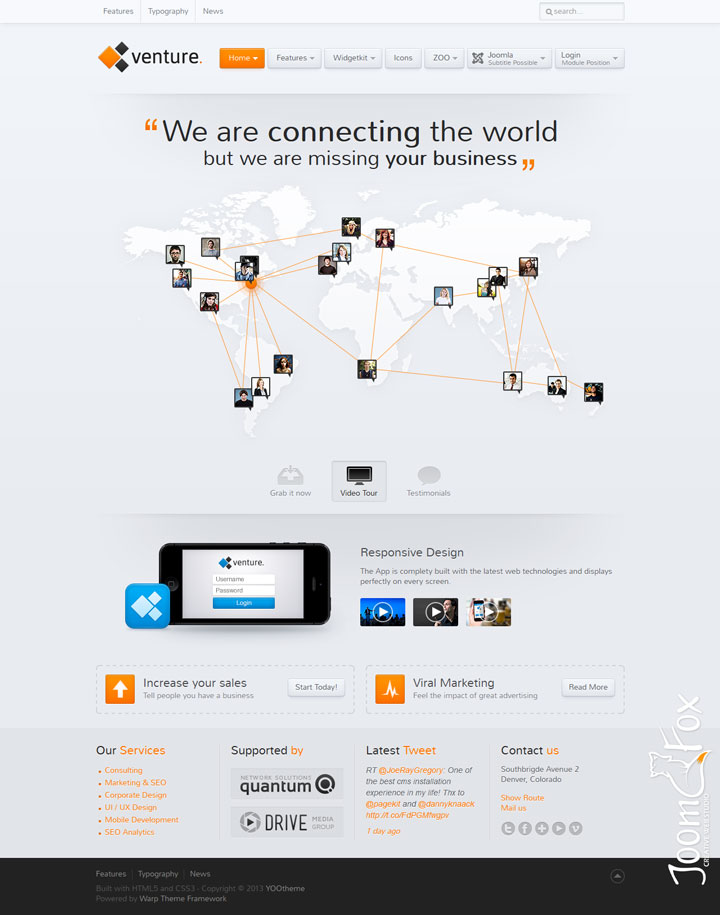 Joomla шаблон YOOtheme Venture