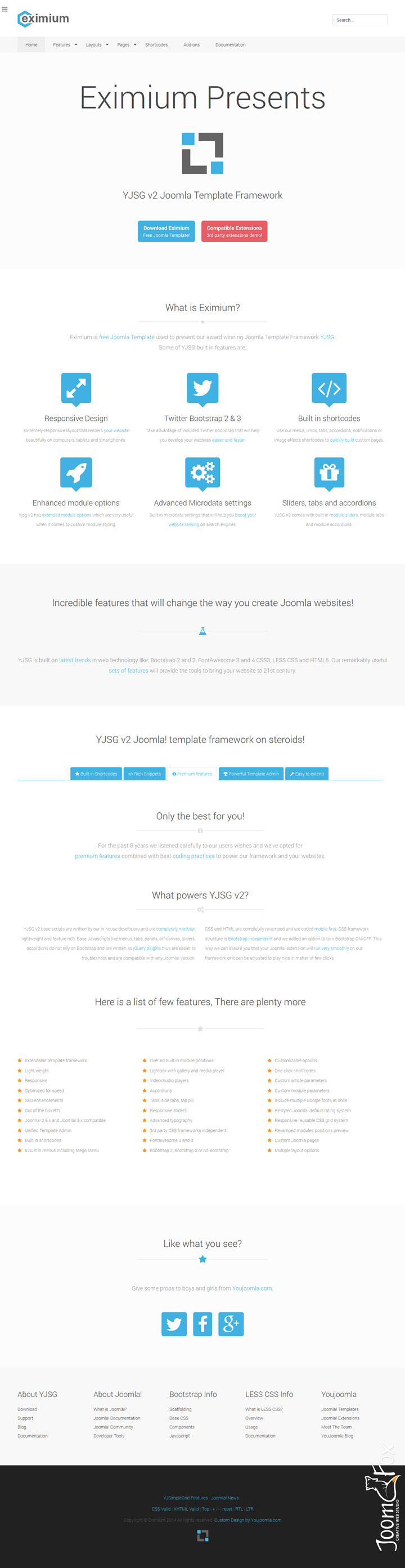 Joomla шаблон YouJoomla Eximium