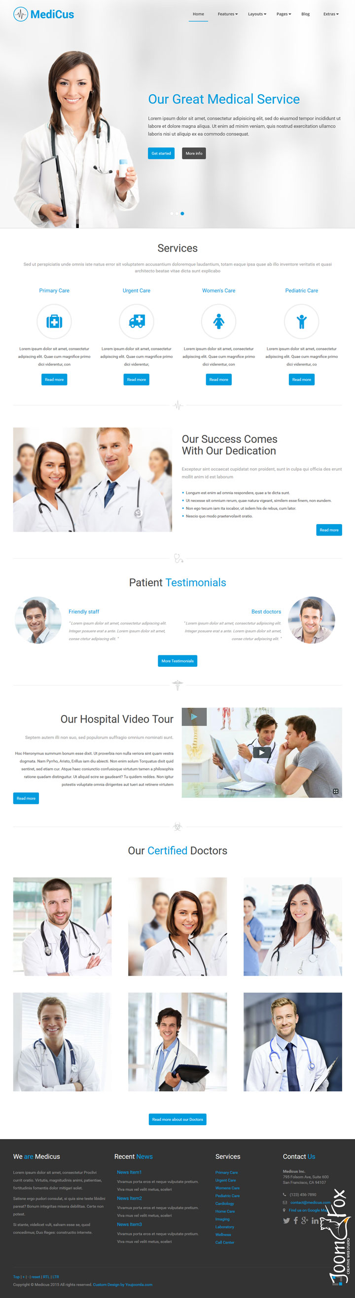 Joomla шаблон YouJoomla Medicus