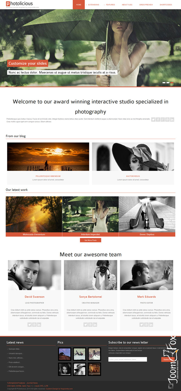 Joomla шаблон YouJoomla Photolicious