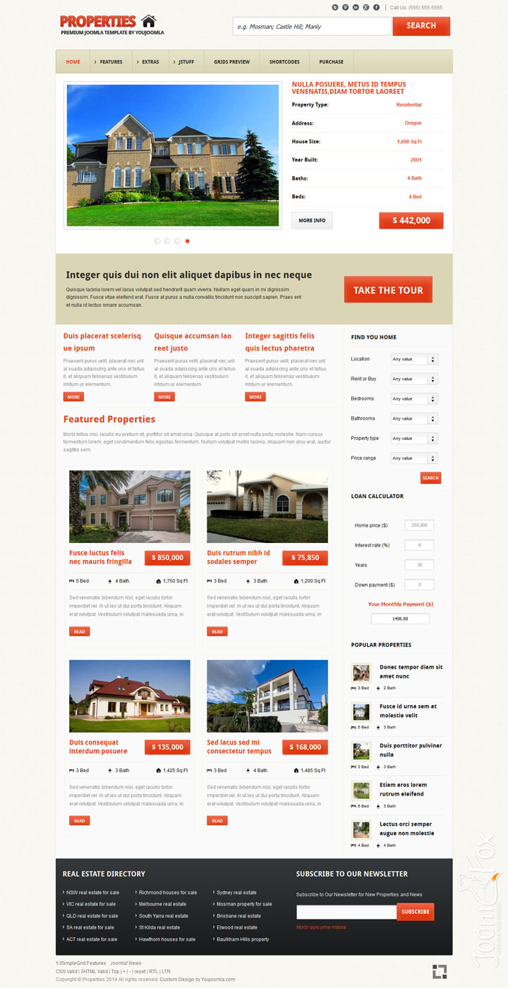 Joomla шаблон YouJoomla Properties