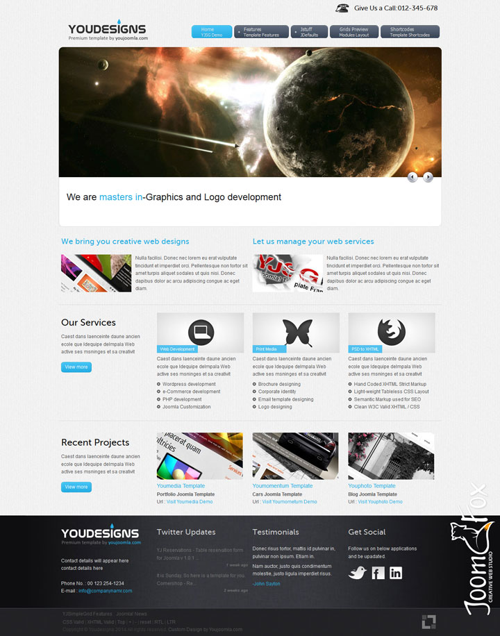 Joomla шаблон YouJoomla YouDesigns