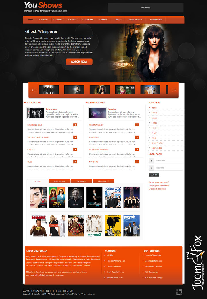 Joomla шаблон YouJoomla YouShows