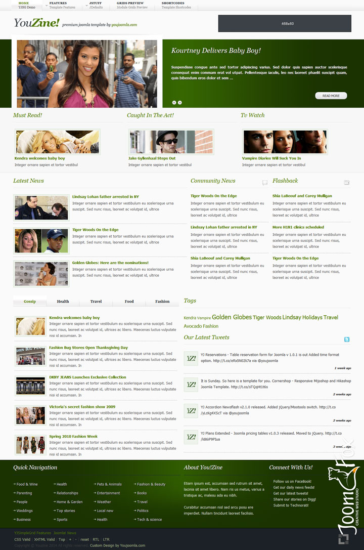 Шаблон YouJoomla YouZine Joomla шаблон YouJoomla YouZine