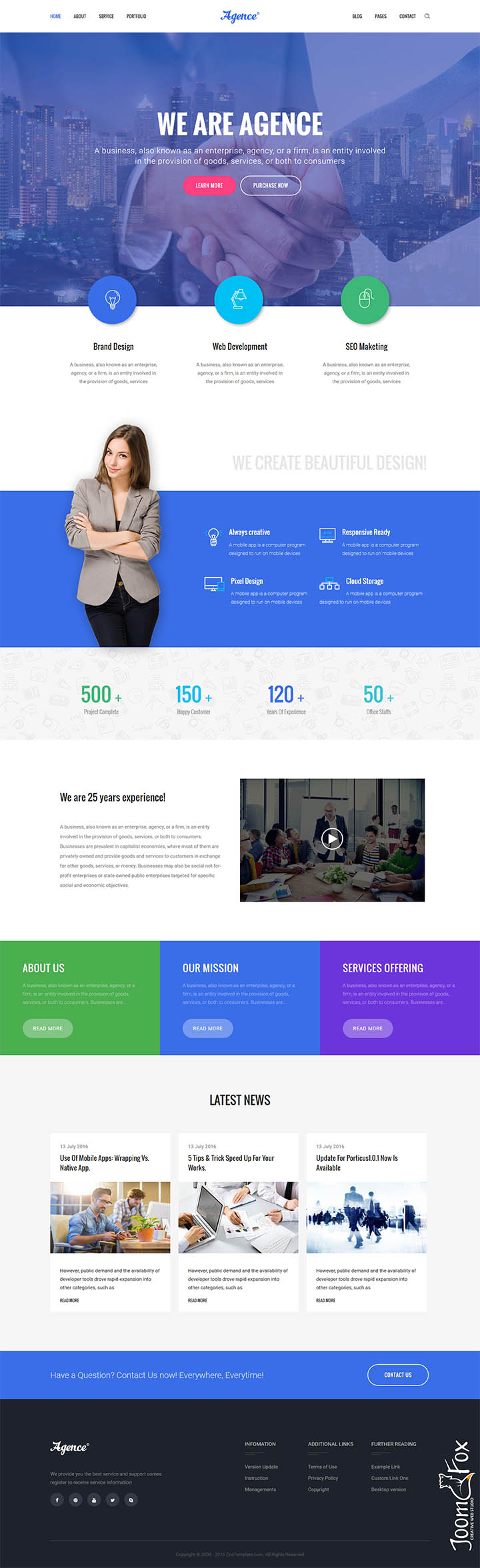 Joomla шаблон ZooTemplate Agence