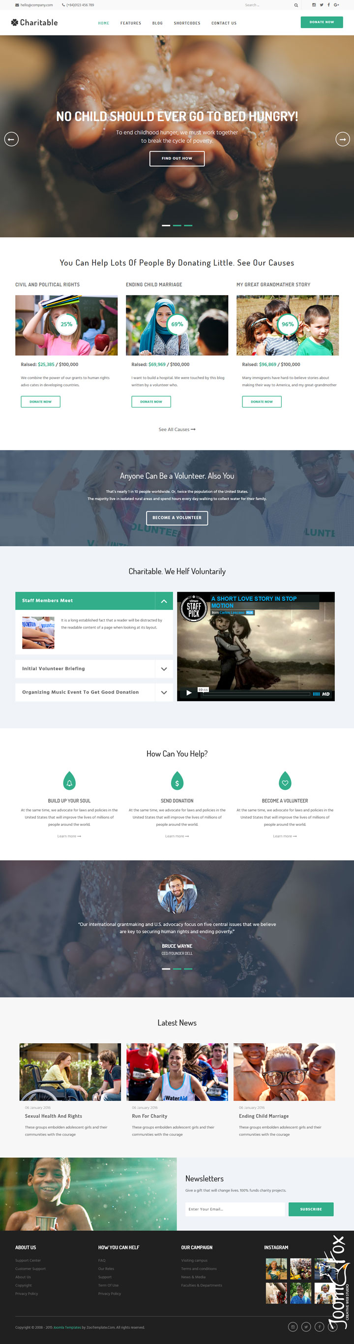 Joomla шаблон ZooTemplate Charitable