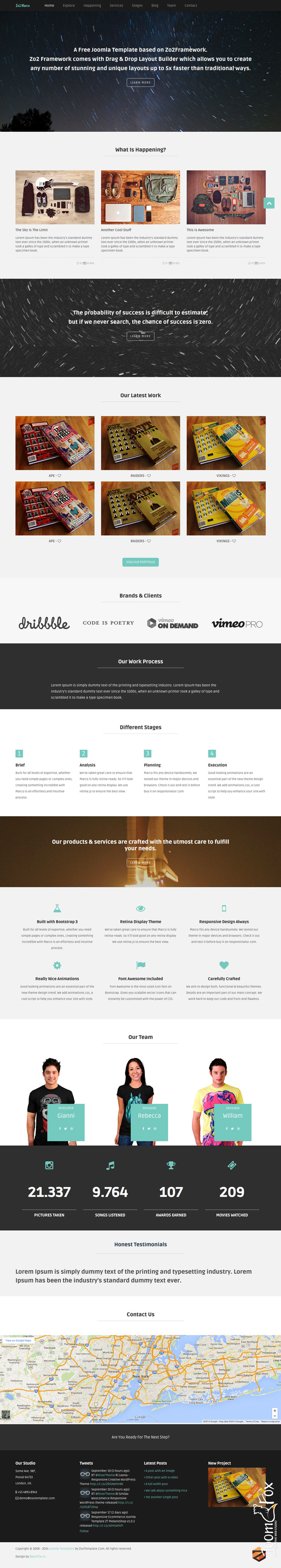 Joomla шаблон ZooTemplate Marco