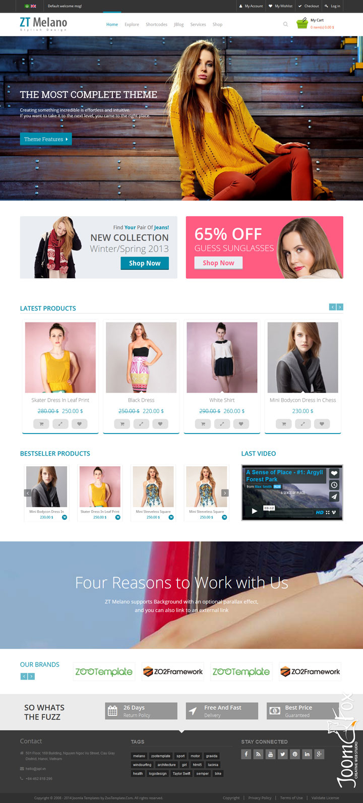 Joomla шаблон ZooTemplate Melano Shop