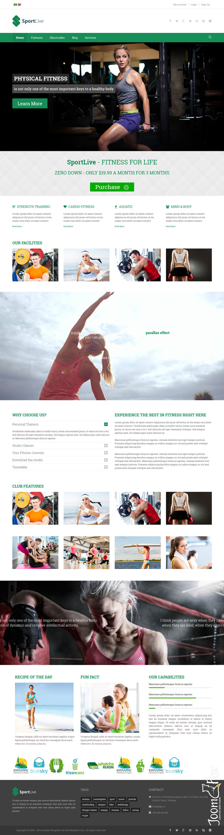 Joomla шаблон ZooTemplate SportLive