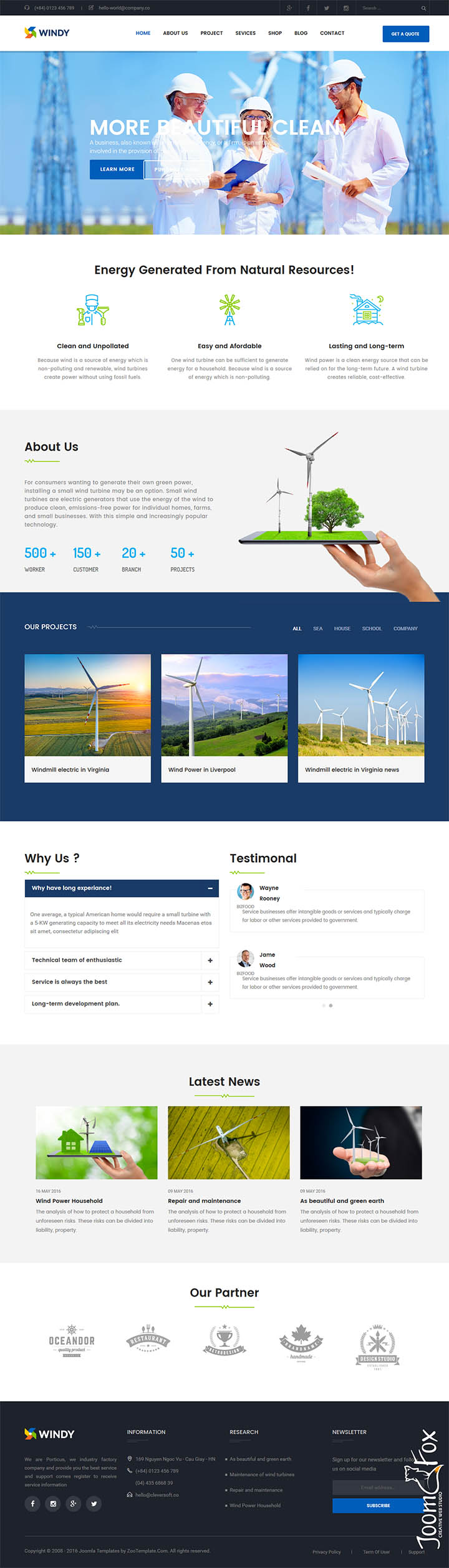 Joomla шаблон ZooTemplate Windy